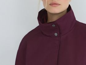 Короткая куртка с воротником-стойкой, Фиолетовый