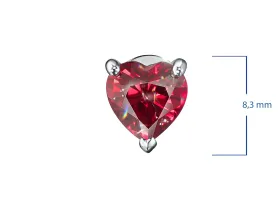 Пусеты из белого золота с рубинами э4799пс11231161