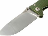 Нож складной LionSteel SR1A GS GREEN, сталь D2 Satin Finish, рукоять алюминий (Solid®), зелёный
