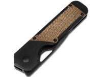 Складной нож Kizer Militaw black сталь Nitro-V, рукоять Black G10/Brown Micarta