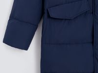 Однобортное пальто с капюшоном