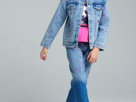 Куртка текстильная джинсовая для девочек