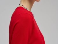 Легкий джемпер прямого кроя с коротким рукавом