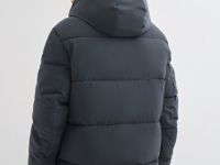 Утеплённая куртка с капюшоном, Серый