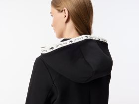 Женская хлопковая толстовка Lacoste с капюшоном
