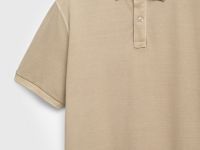 Поло с эффектом стирки, Бежевый