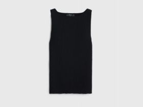 Майка в рубчик, Черный