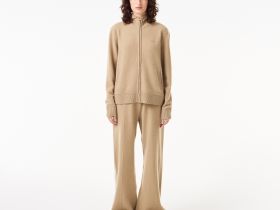 Женский шерстяной свитер-толстовка Lacoste на молнии с капюшоном