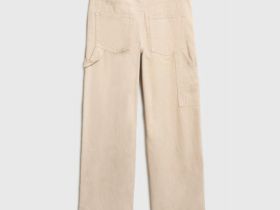 Вельветовые брюки Baggy для девочек, Бежевый