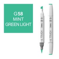 Маркер спиртовой BRUSH Touch Twin цв. G58 светло-зеленая мята