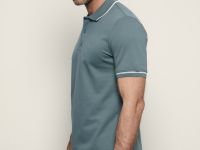 Поло с контрастной отделкой