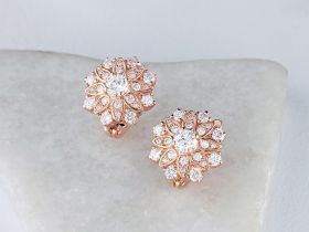 Серьги из красного золота с бриллиантами э0201сг04186100