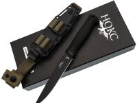 Туристический нож Кмет, сталь AUS-8, рукоять резинопластик черный