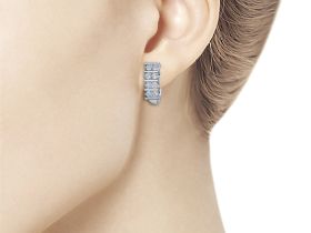 Серьги из белого золота с бриллиантами э4701сг01190800