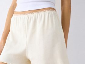 Шорты пижамные из трикотажа пуантель, Желтый