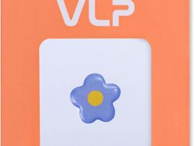 Наклейка VLP 3D синий цветок