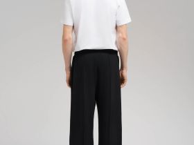 Трикотажные брюки объемного кроя из хлопка пике