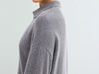 Джемпер поло из пряжи с ангорской шерстью, Серый