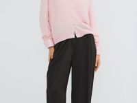 Широкие атласные брюки, Коричневый