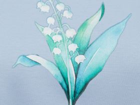 Футболка из мерсеризованного хлопка с принтом