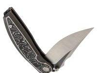 Складной нож We Knife Quinseris, сталь M390, рукоять титан/карбон