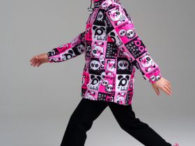 Куртка текстильная с полиуретановым покрытием для девочек (ветровка)