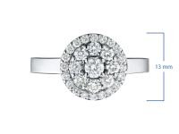 Кольцо из белого золота с бриллиантами э0901кц07169000