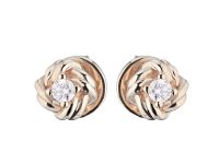 Пусеты из красного золота с бриллиантами э0201пс11172800