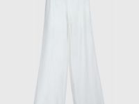 Брюки из полупрозрачной ткани, Белый