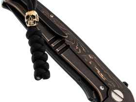 Темляк с бронзовой бусиной "Череп"