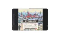Набор карандашей цветные Sketchmarker "Архитектура" 12 цветов, жестяной пенал