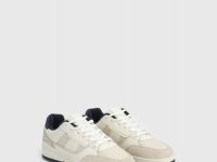 Кроссовки со вставками из натуральной замши, Белый