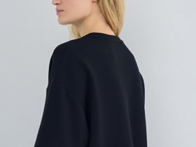 Футболка оверсайз с разрезами, Черный