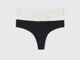 Бесшовные трусы-бразилиана, 2 шт., Белый