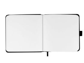 Скетчбук Гамма "Студия" 19х19 см 100 л 110 г, черный, твердая обложка, на резинке, белая