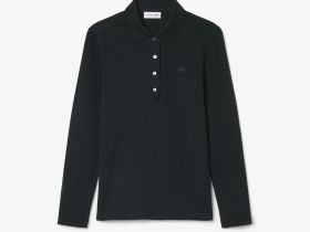 Женская рубашка-поло Lacoste с длинным рукавом