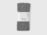 Гольфы в рубчик с шерстью, Серый