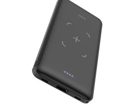 Внешний аккумулятор Hoco J50 10000 mAh USBx2 2.0A/MicroUSB /Type-C/Lightning с беспроводной зарядкой (черный)