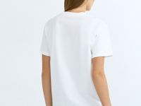 Футболка с цветочным декором, Белый