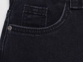 Объёмные джинсы Baggy для девочек, Черный