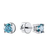 Пусеты из белого золота с бриллиантами э4001пс11102200