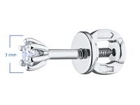 Пусеты из белого золота с бриллиантами э0901пс01160200