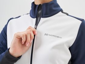 Тренировочная куртка Nordski Advance White/Pink/Blueberry W