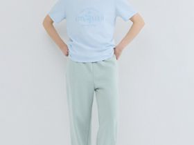 Футболка с принтом, Голубой