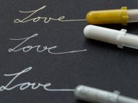 Набор ручек гелевых Sakura 3 шт, цвета белая, черная, прозрачная