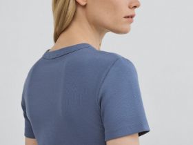 Футболка в рубчик, Синий