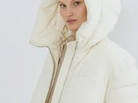 Утеплённая стёганая куртка с капюшоном, Бежевый