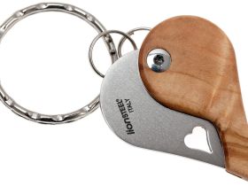 Нож-брелок LionSteel, сталь 440, Lion Beat Olive Pendant, оливковое дерево, L/LB UL