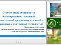 Структурные компоненты адаптированной образовательной программы для детей и обучающихся с умственной отсталостью