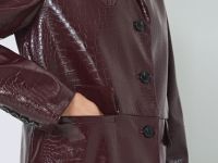 Плащ из искусственной кожи, Фиолетовый